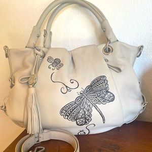 Hand Painted Vince Camuto Satchel Crossbody Bag